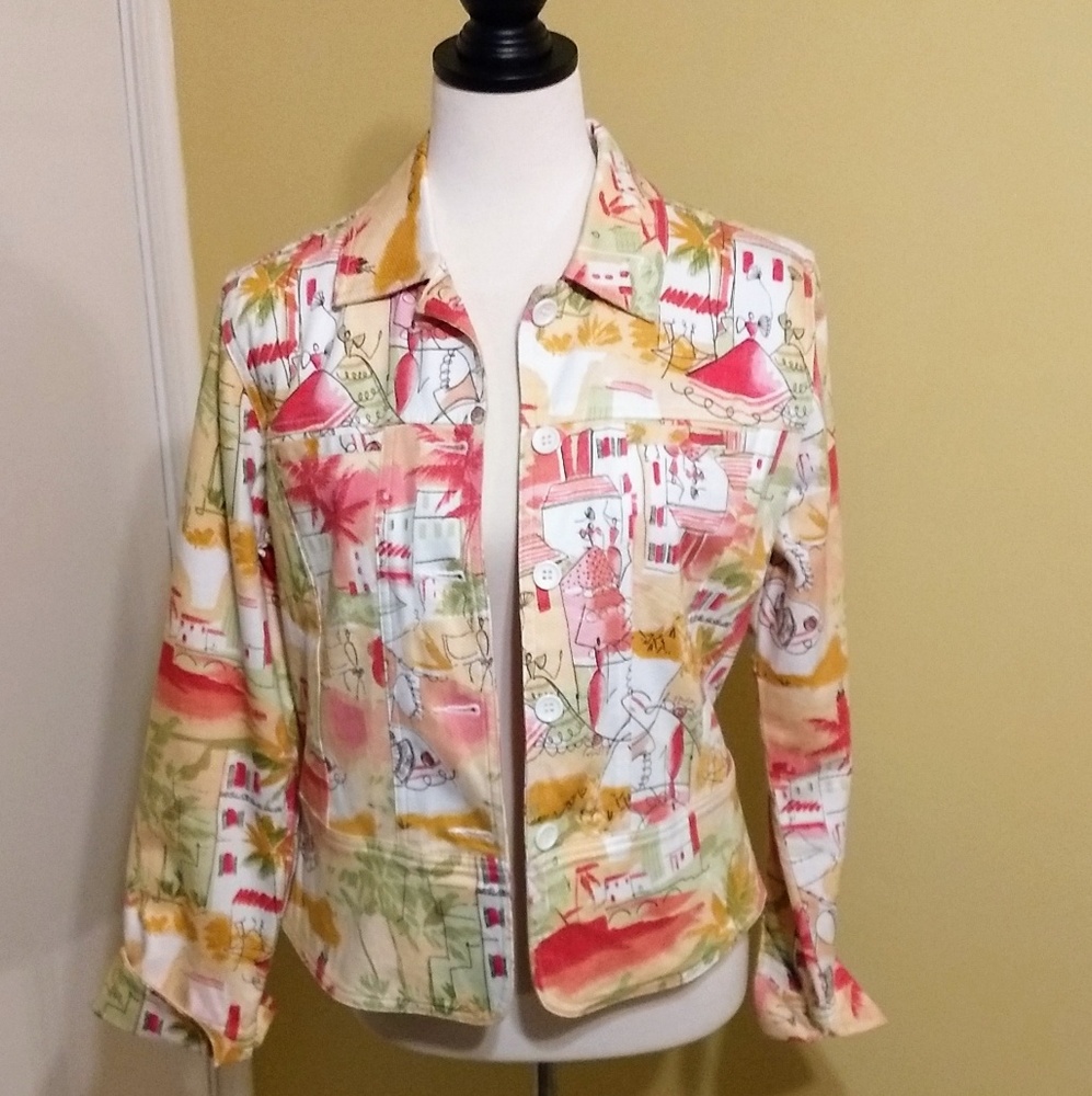 Lemon Grass studio prima Wearable Art jacket sz small NWOT - Picture 2 of 6